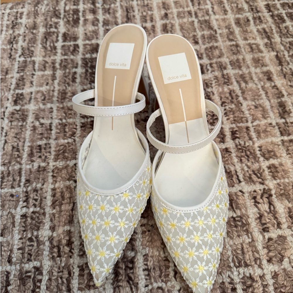 Dolce Vita Cream and Yellow Floral Heels